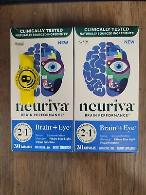 Lot Of 2 - 30ct Neuriva Brain + Eye Performance Exp 1/25+ • $24.75