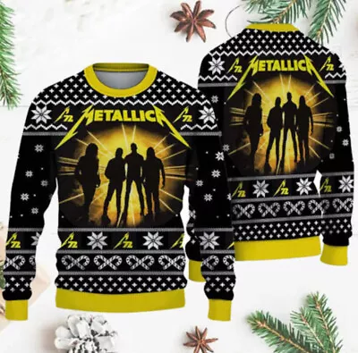 Metallica Music Band Shirt Metallica M72 World Tour 3D Ugly Christmas Sweater • $38.98