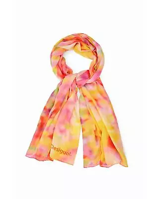 Desigual Printed Polyester Scarf  -  Scarves & Shawls  - Fuchsia • $124.30
