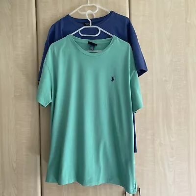 2 POLO  T Shirts RALPH LAUREN  Size LARGE Green / BLUE • £9.99