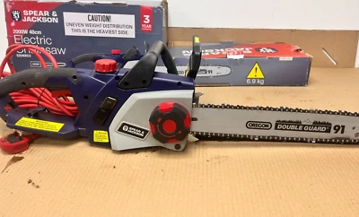 £80.99 • Buy Spear & Jackson 40cm Corded Chainsaw- 2000W Chainsaw Wood Cutter Corded Chainsaw