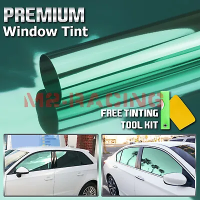 20 X10FT Uncut Roll Window Mirror Chrome Green Tint Film Car Home Office Glass • $18.99