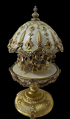 House Of Faberge For Franklin Mint Imperial Carousel Egg Music Box • $799