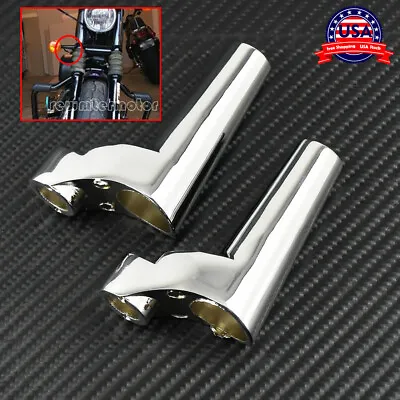 Front Turn Signal Mounts Relocation Kit Fit For Harley Sportsters 88-up Chrome • $15.19