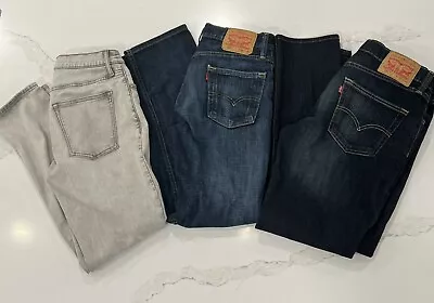 Men's Jeans 30x30 Levi's 541 & 513 Old Navy Slim 24/7 3 Pair Lot • $35