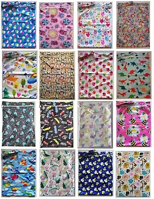 $4.99 • Buy Large Waterproof Kids Wet Bags 30cm X 40cm For Cloth Nappies