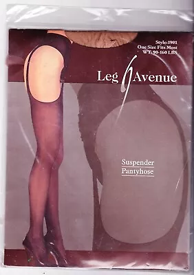 Leg Avenue Suspender Pantyhose One Size Fits Most 90-160 Lbs Beige Nip • $4.99