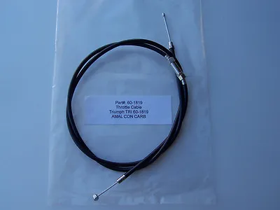 Triumph Throttle Cable T120r T120 T140 1968-76 Bonneville Tiger 60-1819 • $12.95