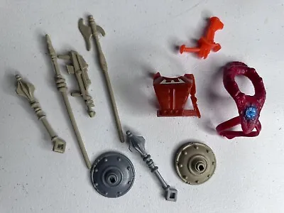 Vintage MOTU He-Man Figure Weapons & Castle Grayskull Accessories Lot • $48.99