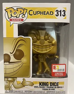 FUNKO POP! Cuphead KING DICE Gold #313 VAULTED & RARE E3 2018 Limited Edition • $60