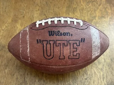WILSON  UTE  CONFERENCE Football Youth Pee-Wee Size Leather Vintage 1980's • $49.99