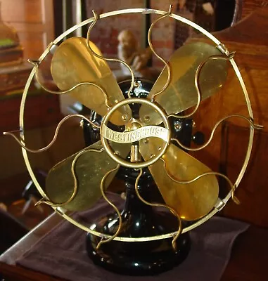 Vintage Westinghouse Brass Blade Table Fan-restored Working Condition----16063 • $950