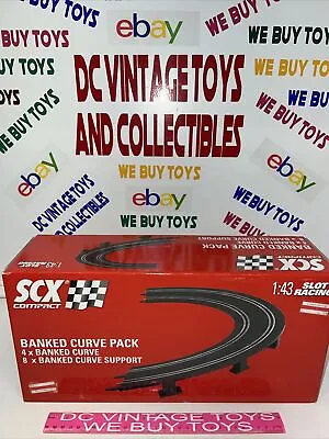 SCX Compact 1:43 Scale Slot Car Racing Track Banked Curve Pack 31400 New In Box • $13.75