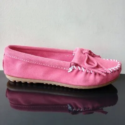 Minnetonka Women's Kilty Hardsole In Hot Pink • $44.99