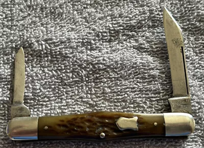 Vintage Wilbert Pocket Knife Knives 2 Blade Half Whittler Bone • $125