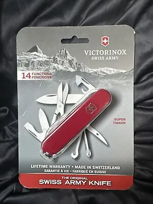 Victorinox Swiss Army Knife Super Tinker Red 14 Functions 1.4703-X7 • $30