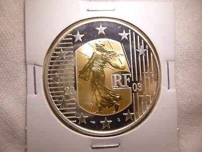 2003 FRANCE Bi-Metallic Gold & Silver 5 Euro Proof 2.7 Grams 18K Gold • $265