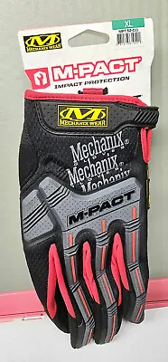 Mechanix Wear M-Pact Impact Protection Gloves Black/Red Size Men's  XL 1 Pair • $27.99