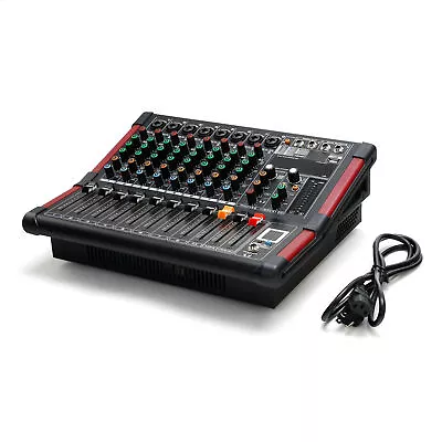 8 Channel 16 DSP Bluetooth Power Mixer Digital Stereo Audio Mixing Amplifier USB • $157.98