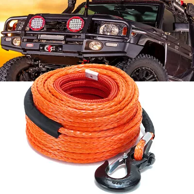 SPARKWHIZ Synthetic Winch Rope Winch Line Cable 1/2 X100ft 32000lbs SUV Truck • $98.80