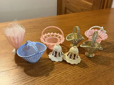 Vtg Lot Plastic Party Favor Miniature Nut Cups Baskets • $12.99