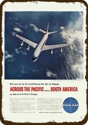 1959 PAN AM Clipper Jet Vintage-Look DECORATIVE REPLICA METAL SIGN  • $24.99