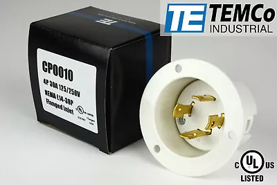 $14.99 • Buy Temco NEMA L14-30P Male Flanged Inlet 30A 125/250V Locking UL Listed Generator