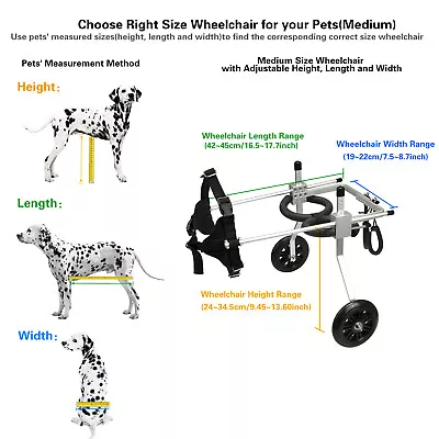 3 Size Pet Dog Wheelchair For Handicapped Dog/Cat Hind Leg Disability To Walk • $77.99