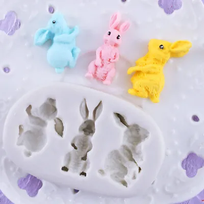 Animals Silicone Fondant Mould Cake Chocolate Baking Candy Topper Icing Mold DIY • £3.59