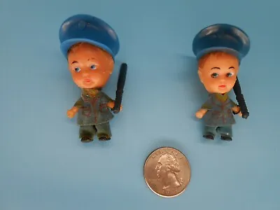 $15.50 • Buy Two (2) Vtg  1960s Police Man  2  DOLLS  W/Police Caps W/night Sticks