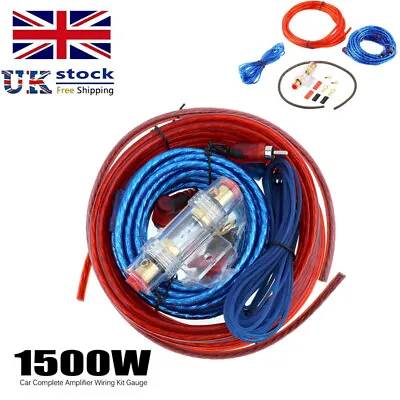 1500W Audio Subwoofe AMP RCA Power Cable Sub Car Power Amplifier Wiring AGU FUS • £6.79