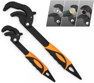 Multi-Function Magic Wrench Universal Adjustable Wrenches 1045 Steel Pipe Wrenc • $40.86