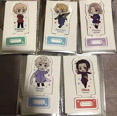 Hetalia Trading Acrylic Stand 5 Pieces Uk America France Russia China • $80.74