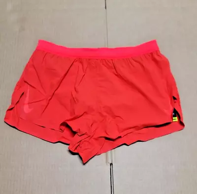 Nike Aeroswift 2” Running Shorts CJ7837-673 Men’s Size M CRIMSON ORANGE $80 NWT • $47.99