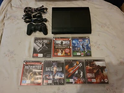 $149.99 • Buy Sony PlayStation 3 (PS3) - 500gb Super Slim Console + 7 Games