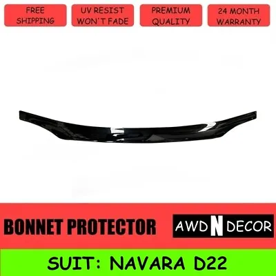 $84.99 • Buy Bonnet Protector For Nissan Navara D22 Tinted Black Guard New