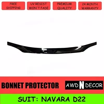 Bonnet Protector For Nissan Navara D22 Tinted Black Guard New • $84.99