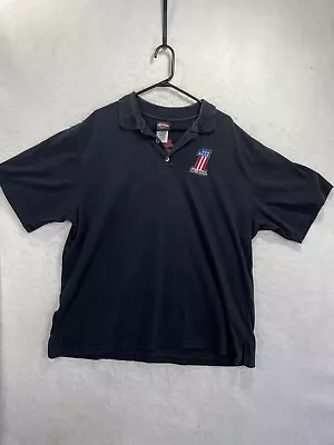 Vintage Harley Davidson Polo Shirt Mens XL #1 USA Flag 24x31 • $14.99