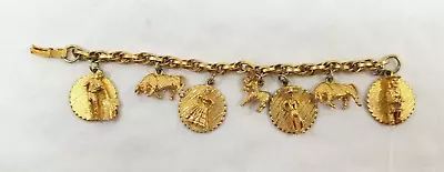 Vintage Spain Spanish Travel Souvenir Bullfighter Flamenco Dancer Charm Bracelet • $29