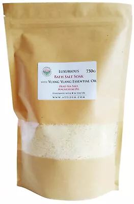 £10.99 • Buy Soaps4me Luxurious Bath Salt Soak With Ylang Ylang Essential Oil, Magnesium Oil
