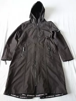 Ilse Jacobsen Hornbaek Womens Softshell Raincoat Long Parka Jacket Black 40 • £35.99