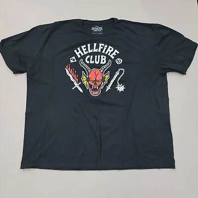 Hellfire Club T-Shirt Black Size 3XL XXXL 3XG / 3TG Netflix Stranger Things • $13.94