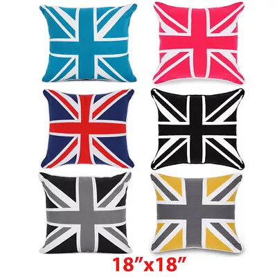 Union Jack Cushion Covers & Insert 18 X18  Cover 45cm X 45cm • £8.85