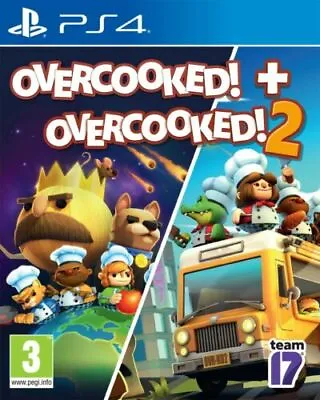 Overcooked 1 + Overcooked 2 Double Pack PS4 BRAND NEW & SEALED • $56.28