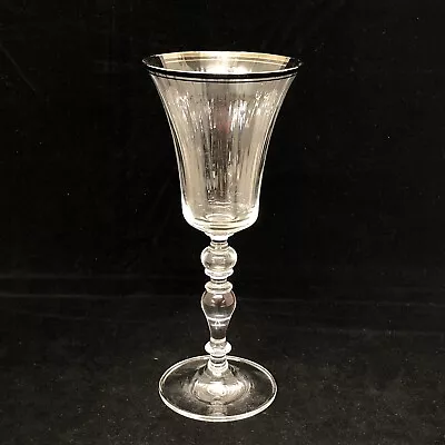 Mikasa Water Goblet  Venetian Platinum Optic Stemware 8 7/8 • $59.21