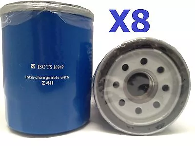 8X Oil Filter Suits Z411 FORD KIA MAZDA MITSUBISHI PROTON • $44.40