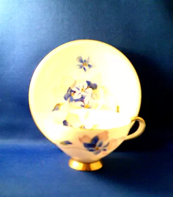 *vintage Lamore China Blue/white Floral Cup & Saucer G.z.l. U.s.a. Made In Japan • $22.50