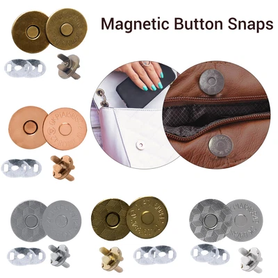 £2.99 • Buy 2-50pcs Magnetic Buttons Snap Fasteners Clasp Closures DIY Crafts Making 14/18mm