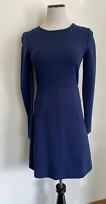 $64.99 • Buy Diane Von Furstenberg Blue Dress Size 0  Long Sleeve EUC