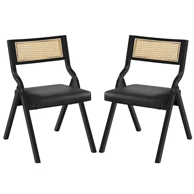 Folding Dining Chairs Folding Chairs Upholstered Foldable Armless Accent Chairs • £69.99